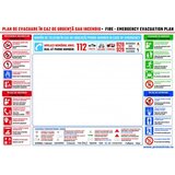 Plansa de evacuare in caz de urgenta sau incendiu